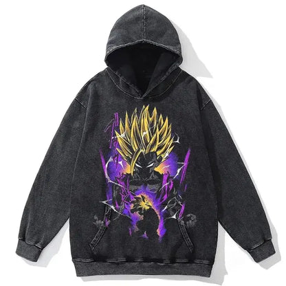 Anime Print Oversized Hoodie