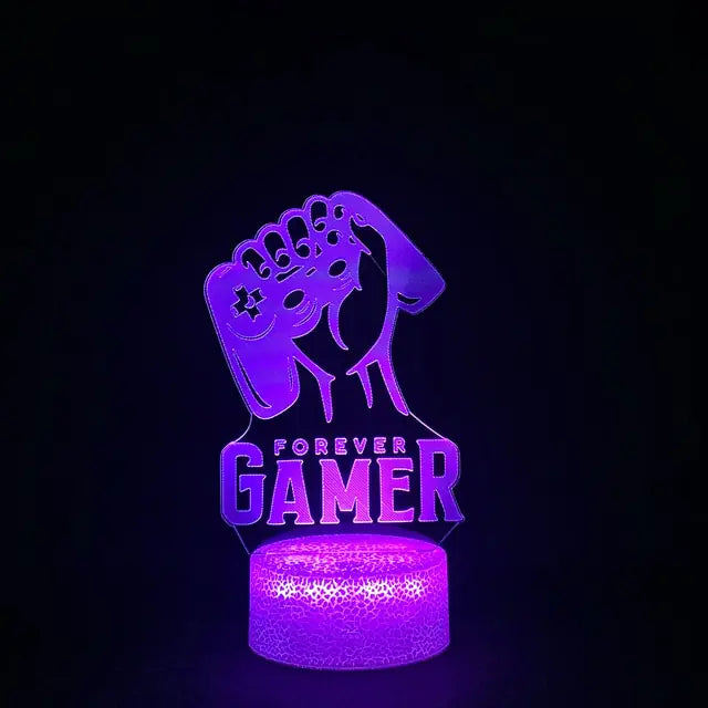 3D RGB LED Gaming Lamp